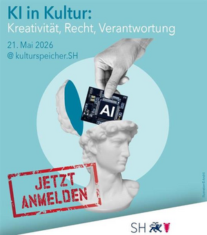 KI in Kultur: Kreativität, Recht, Verantwortung 21. Mai 2026 im Kulturspeicher SH Jetzt anmelden